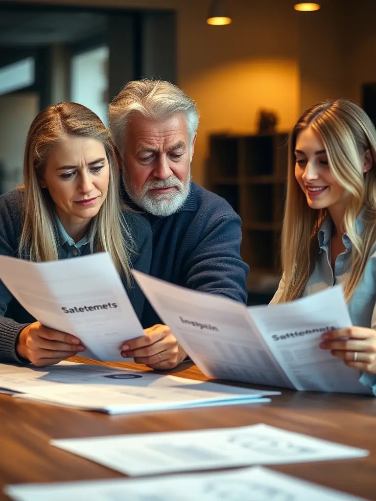 A coach and a small business owner reviewing financial statements together, highlighting key performance indicators and areas for improvement.